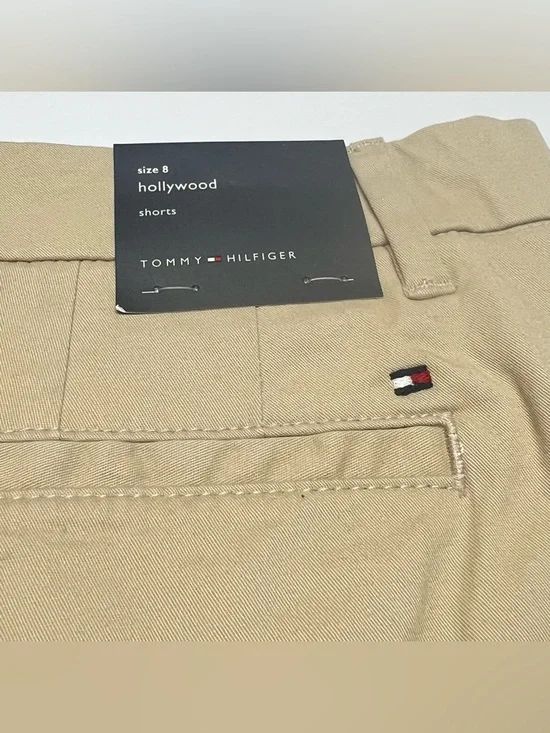 TOMMY HILFIGER Hollywood Shorts Khaki Size 8 Women’s Chino Classic Casual NWT - Picture 6 of 9